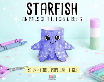 Starfish Paper Craft Activity with DIY Marine Animal and Coral Reef Craft Perfect for Classroom Projects and Home School