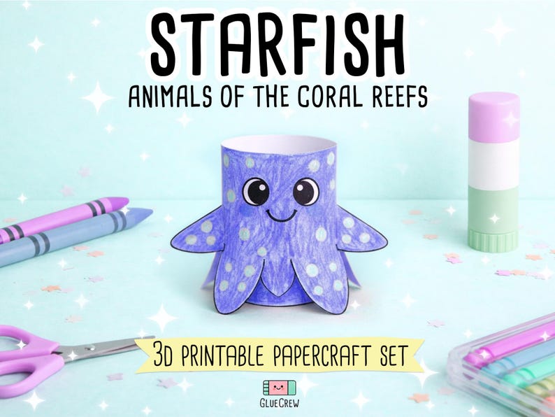 starfish marine animal sea papercraft