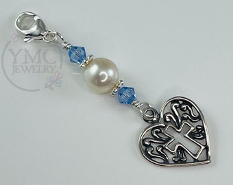 Iets blauw bruiloft aandenken boeket charme, cadeau voor dochter op trouwdag, moeder tot bruid, bruidsboeket charme, moeder tot bruid, gebroken wit
