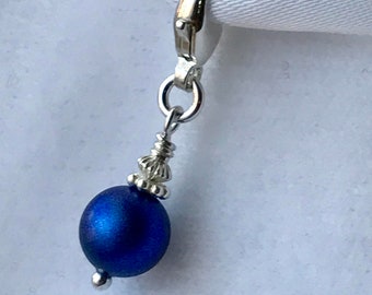 Algo Encanto Azul, Algo Encanto De Ramo Azul, Encanto Europeo Azul Marino, Algo Azul Encanto De Ramo De Boda, Encanto Ramo Perla Plata