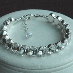 Bride Crystal Bracelet,Bridal Crystal Bracelet, Bridesmaids Bracelet,Bride Rhinestone Tennis Foil Bracelet,Rhinestone Bracelet for wedding