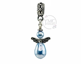 Something Blue Angel Bouquet Charm, Mom to Bride,Wedding Gown Charm,Gift for Daughter on Wedding,Something Blue Wedding Bouquet Charm