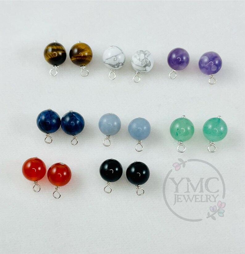 Interchangeable Leverback Chakra Earrings-7 Pairs,Interchangeable Chakra Charms,Interchangeable Earrings,Gemstone Chakra Healing Earrings image 4