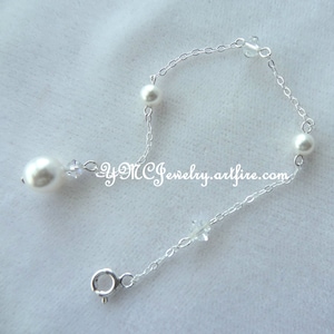 Wedding Backdrop Extender Chain,Back Drop Necklace with Pearls and Crystals Dangle,Bride Necklace Extender Chain,Jewelry Backdrop extension
