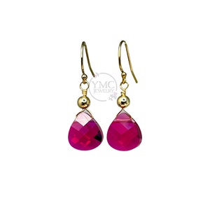 Gold Pink Briolette Earrings,Light Pink Earrings,Mother of the Bride Earrings,Mother of the Groom Earrings,Gif for mom,Pink Kidney Earrings image 5