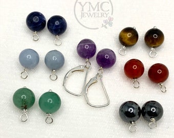 Interchangeable Leverback Chakra Earrings-7 Pairs,Interchangeable Chakra Charms,Interchangeable Earrings,Gemstone Chakra Healing Earrings