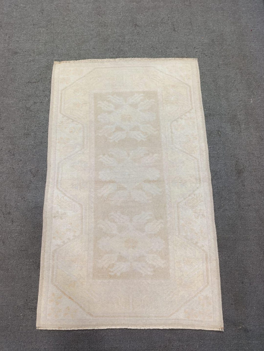 3x4 Neutral Wool Rug,vintage Turkish Rug, Small Area Rug for Kitchen ...