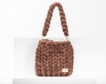 Medium Chocolate Brown Bag (gold)