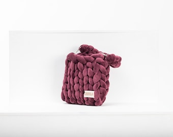 Small Wine Red Bag (silver)