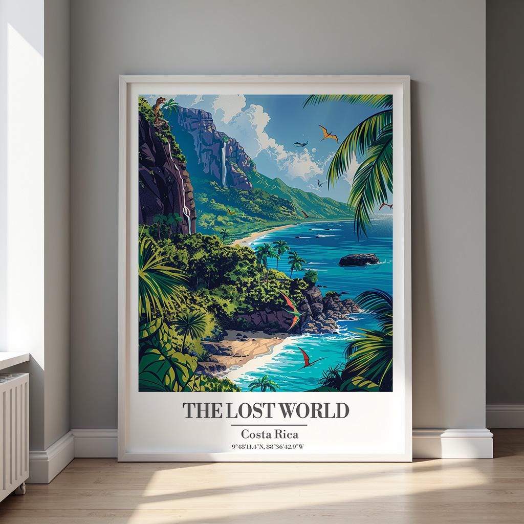 Jurassic Lost World Travel Print: Costa Rica Wall Art - Etsy