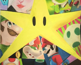 Creación ORIGINAL de mi propia autoría sobre la temática de Super Mario Galaxy.