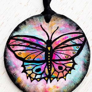 Handmade Ornament Butterfly, Hand Painted Ornaments Clay, Easter Ornament, Spring Ornament, Christmas Ornament, Gardener Gift, Mothers Day