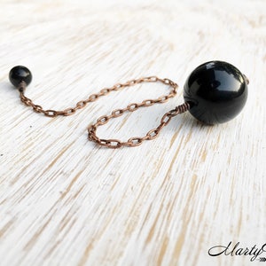 Crystal Pendulum, Copper Pendulum, Obsidian Pendulum, Dowsing Pendulum, Divination Tool, Fortune Telling, Wiccan, Pendulum Crystal (36)