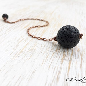 Copper Pendulum, Crystal Pendulum, Pendulum Dowsing, Black Pendulum, Lava Stone Pendulum Crystal, Gemstone Pendulum, Divination, Wiccan (73)