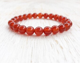 Carnelian Bracelet, Stone Bracelet, Gemstone Bracelet, Natural Jewelry, Boho Jewelry, Healing Jewelry, Crystal Bracelet, Healing Bracelet