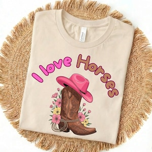 I love Horses, Quarters & Paints T-Shirt für Pferdemädchen und Pferdefrauen