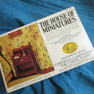 House of Miniatures 40012, KIT to make a Chippendale nightstand for your 1:12 dollhouse ... drawer, little shelf on top, great for all decor