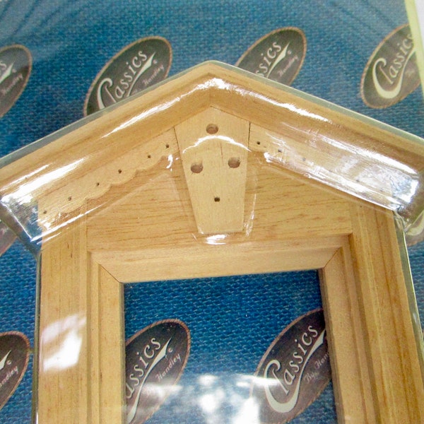 fancy Victorian NON-working window by Classics ... vintage in packaging, with interior trim, fits standard size 1:12 window opening