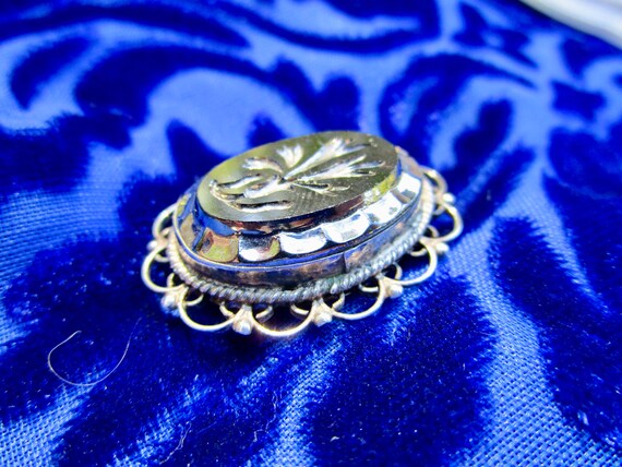 intriguing Hecho en Mexico pin, mourning brooch? … - image 3