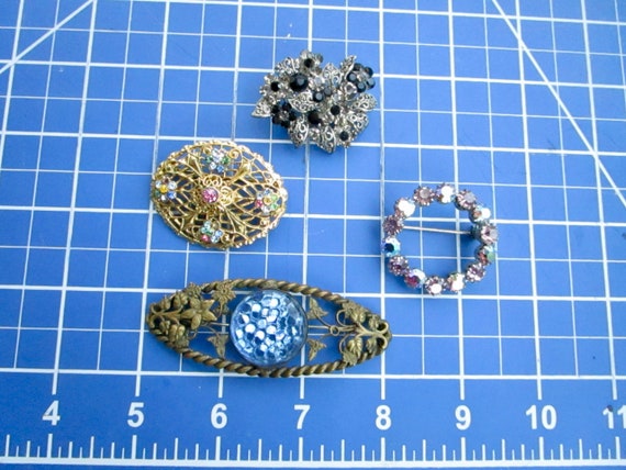 brooch wardrobe: 4 colorful, sparkly rhinestone v… - image 5