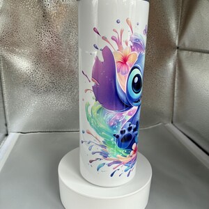 Stitch character style 20oz stainless steel insulated tumbler/travel mug image 3