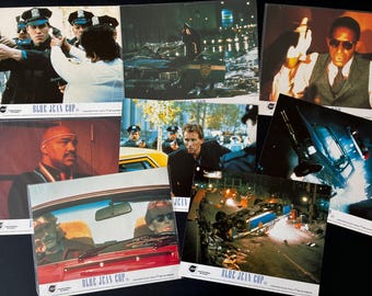 Blue jean cop (1988) original lobby cards x 8 with sam elliott