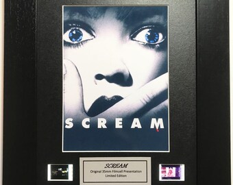 Scream 1996 original 35mm film cells set within quality wood frame + coa