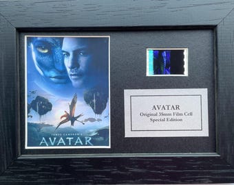 Hand crafted display featuring original mini film cells for an avatar 2009 fan
