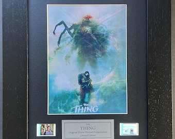 The thing of 1982 original 35mm film cells set in quality wood frame + coa