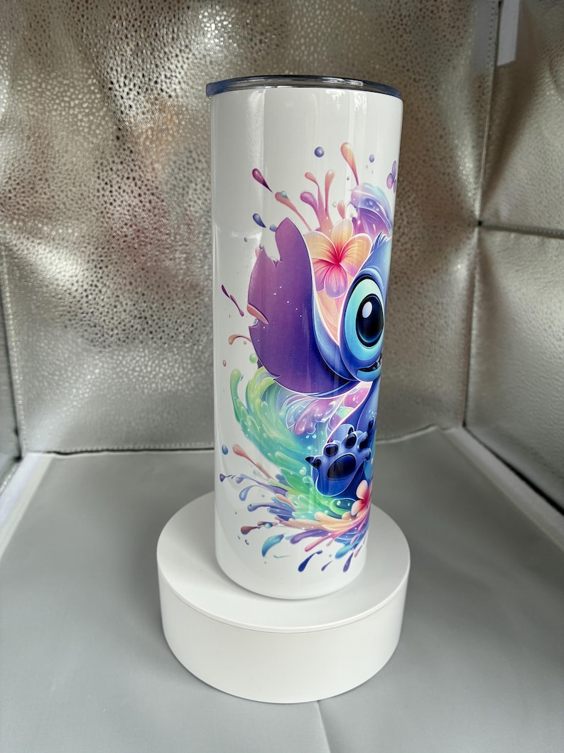 Stitch character style 20oz stainless steel insulated tumbler/travel mug image 6