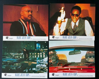 Blue jean cop (1988) original lobby cards x 4 with sam elliott