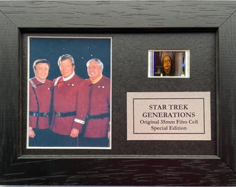 Handmade display featuring original film cell for a star trek generations fan v2