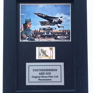 Thunderbirds are go original mini 35mm film cells set in quality wood frame v1