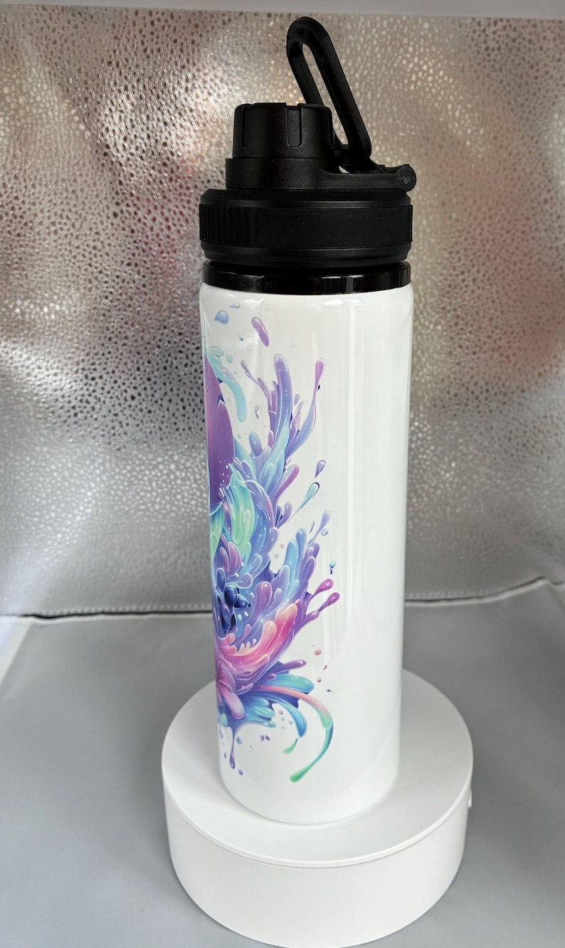 Stitch character style 850ml sports water bottle with screw top smart lid image 8