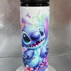 Stitch character style 850ml sports water bottle with screw top smart lid image 4