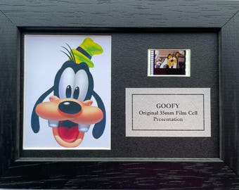 A GOOFY MOVIE Original Mini 35mm Film Cells set in Quality Wood Frame + COA