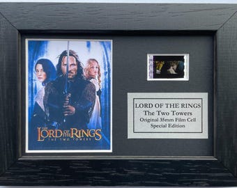 Lotr the two towers original mini 35mm film cell set within quality wood frame