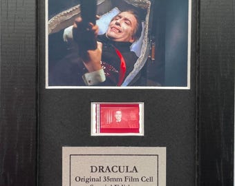 Dracula original mini 35mm film cells set within quality wood frame + coa