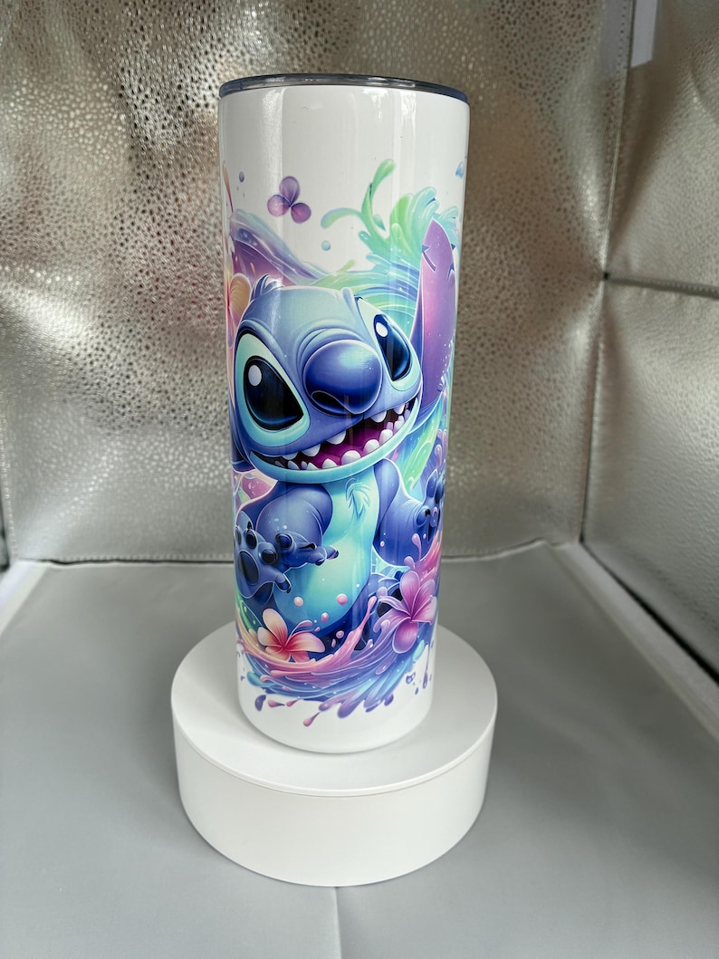 Stitch character style 20oz stainless steel insulated tumbler/travel mug image 1