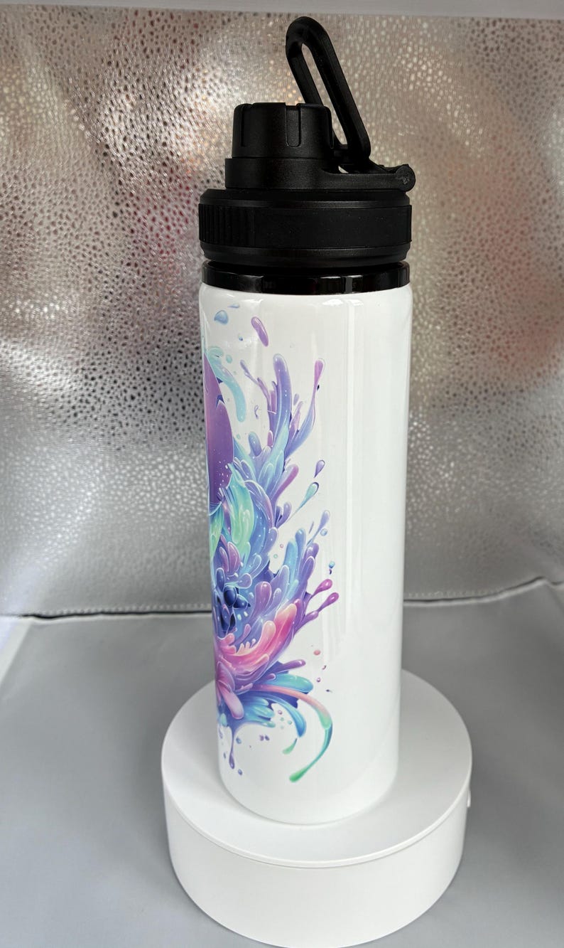 Stitch character style 850ml sports water bottle with screw top smart lid image 9