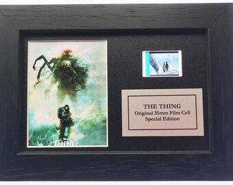 The thing 1982 handcrafted display featuring original mini 35mm filmcell + coa