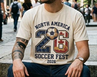 World Cup 2026 Soccer Host Cities T-Shirt: USA, Canada, Mexico Soccer Fan Tee