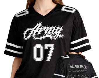 パーソナライズされたK-POPフットボールジャージシャツ | ファンのためのK-POPコンサートTシャツ