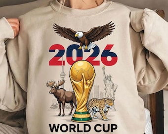 2026年ワールドカップ アメリカ・カナダ・メキシコ代表Tシャツ | サッカーファンTシャツ | ヴィンテージフットボールグラフィックTシャツ | 2026年大会ギフト
