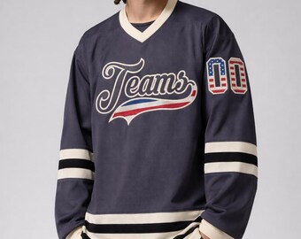 Personalized Ice Hockey Jersey | Unisex Name Number Hockey Jersey Shirt| Hockey Jersey Sport Team Uniform for Hockey Fans Gift