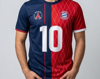 Custom Half & Half Soccer Jersey | Personalized Soccer Jersey | Personalized Name, Number Tee | Trendy Fan Outfit