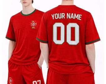 ポルトガル代表レッドサッカーセット（名入れ可）｜2026年ワールドカップをイメージしたサッカーキット｜サッカー好きへのギフト