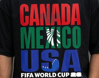 Camiseta da Copa do Mundo de 2026 Canadá México EUA | Presente para fãs de futebol