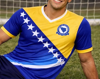 ボスニア・ヘルツェゴビナ代表サッカーユニフォーム｜カスタムネーム＆ナンバーシャツ｜2026年ワールドカップ ボスニアファン向けユニフォーム