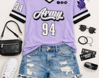 パーソナライズされたK-POPジャージシャツ | パープルアーミーワールドツアー衣装 | コンサートグッズ